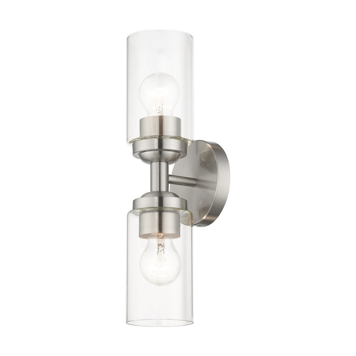 Livex Lighting 18082-91 Two Light Vanity Sconce, Brushed Nickel