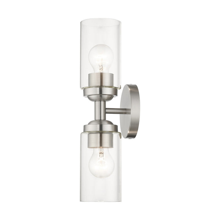 Livex Lighting 18082-91 Two Light Vanity Sconce, Brushed Nickel
