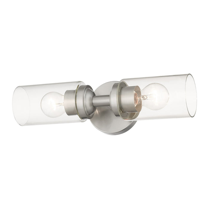 Livex Lighting 18082-91 Two Light Vanity Sconce, Brushed Nickel
