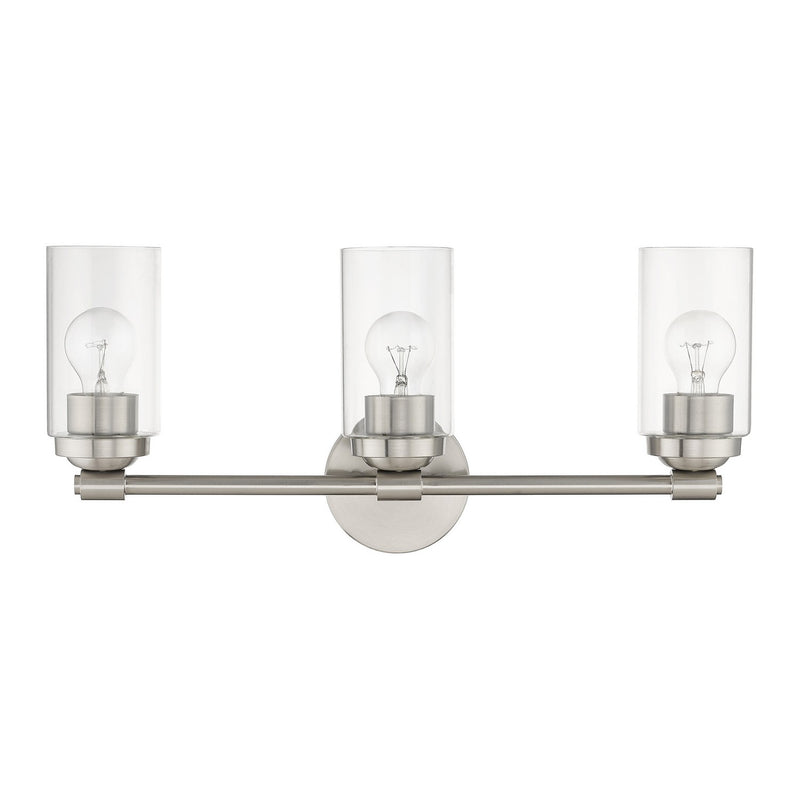 Livex Lighting 18083-91 Three Light Vanity Sconce, Brushed Nickel