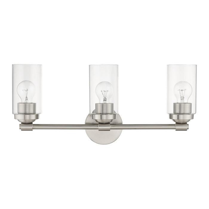 Livex Lighting 18083-91 Three Light Vanity Sconce, Brushed Nickel