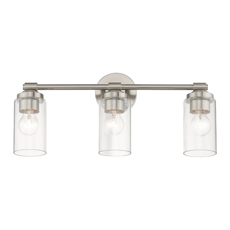 Livex Lighting 18083-91 Three Light Vanity Sconce, Brushed Nickel