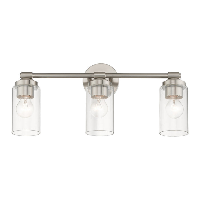 Livex Lighting 18083-91 Three Light Vanity Sconce, Brushed Nickel