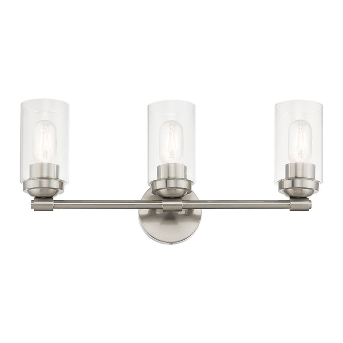 Livex Lighting 18083-91 Three Light Vanity Sconce, Brushed Nickel