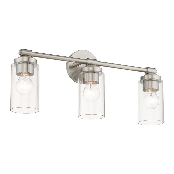 Livex Lighting 18083-91 Three Light Vanity Sconce, Brushed Nickel