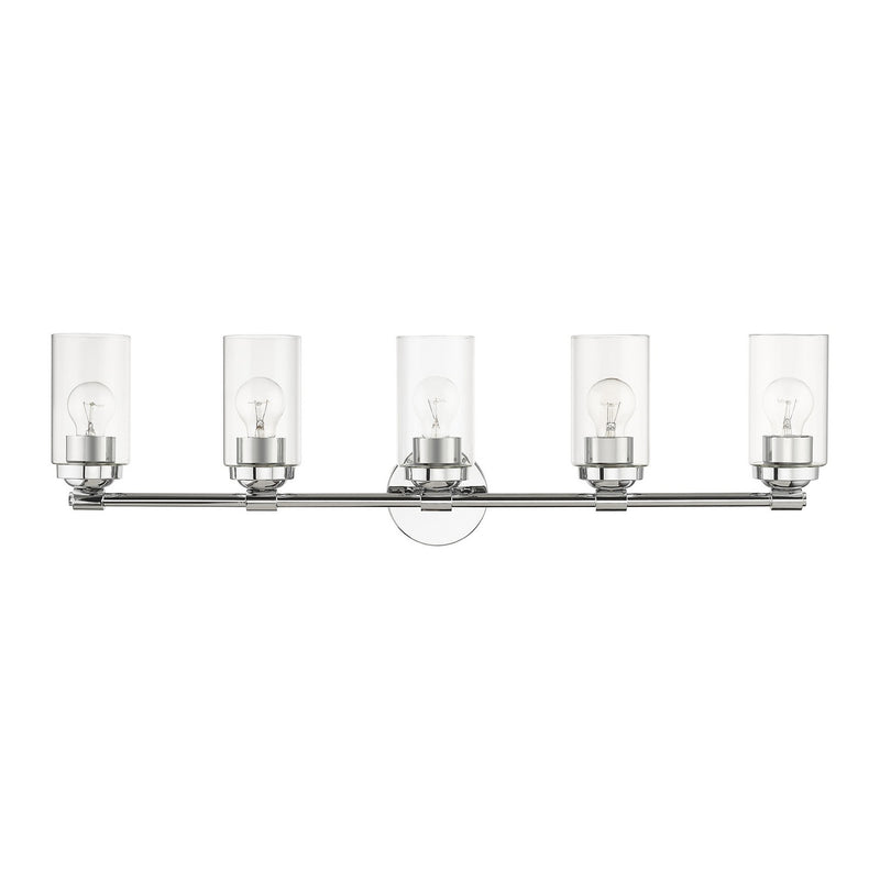 Livex Lighting 18085-05 Five Light Vanity Sconce, Polished Chrome