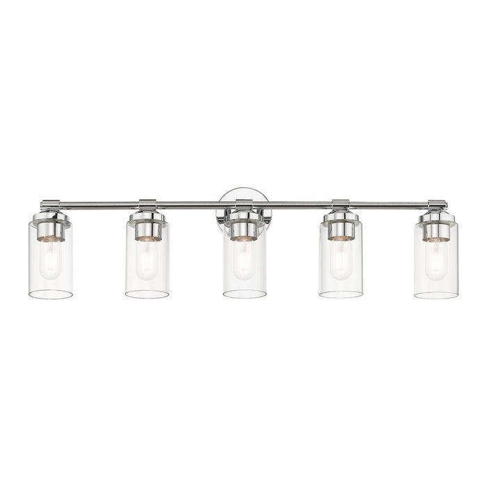Livex Lighting 18085-05 Five Light Vanity Sconce, Polished Chrome