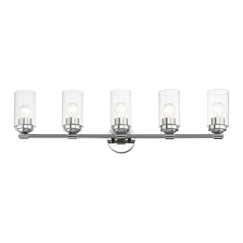 Livex Lighting 18085-05 Five Light Vanity Sconce, Polished Chrome