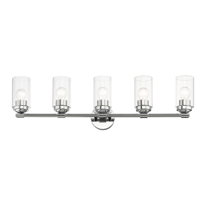 Livex Lighting 18085-05 Five Light Vanity Sconce, Polished Chrome