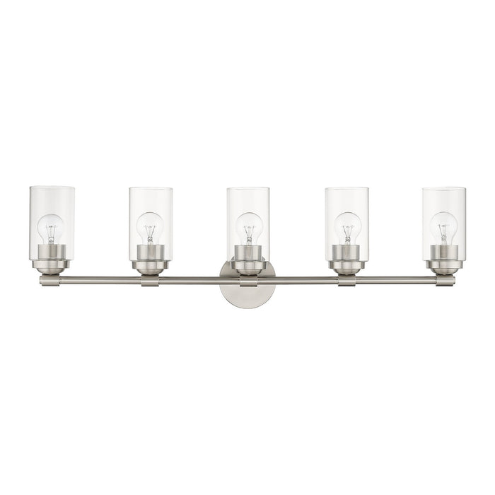 Livex Lighting 18085-91 Five Light Vanity Sconce, Brushed Nickel