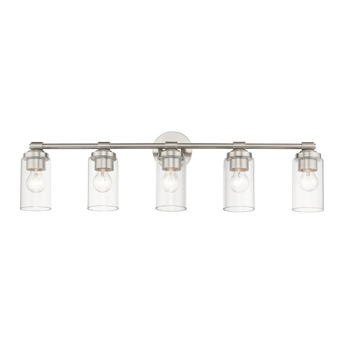 Livex Lighting 18085-91 Five Light Vanity Sconce, Brushed Nickel