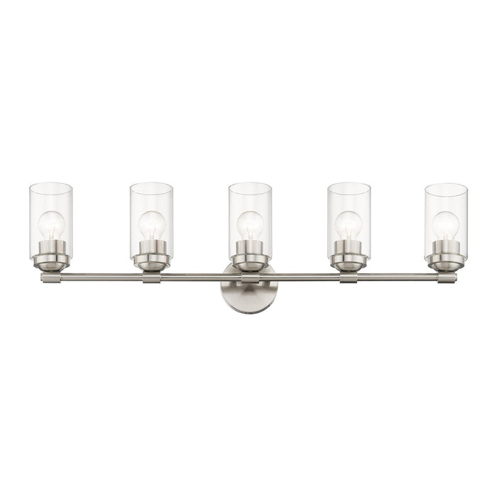 Livex Lighting 18085-91 Five Light Vanity Sconce, Brushed Nickel