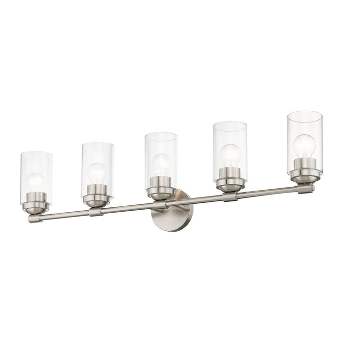 Livex Lighting 18085-91 Five Light Vanity Sconce, Brushed Nickel