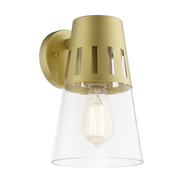Livex Lighting 27972-33 One Light Outdoor Wall Lantern, Soft Gold