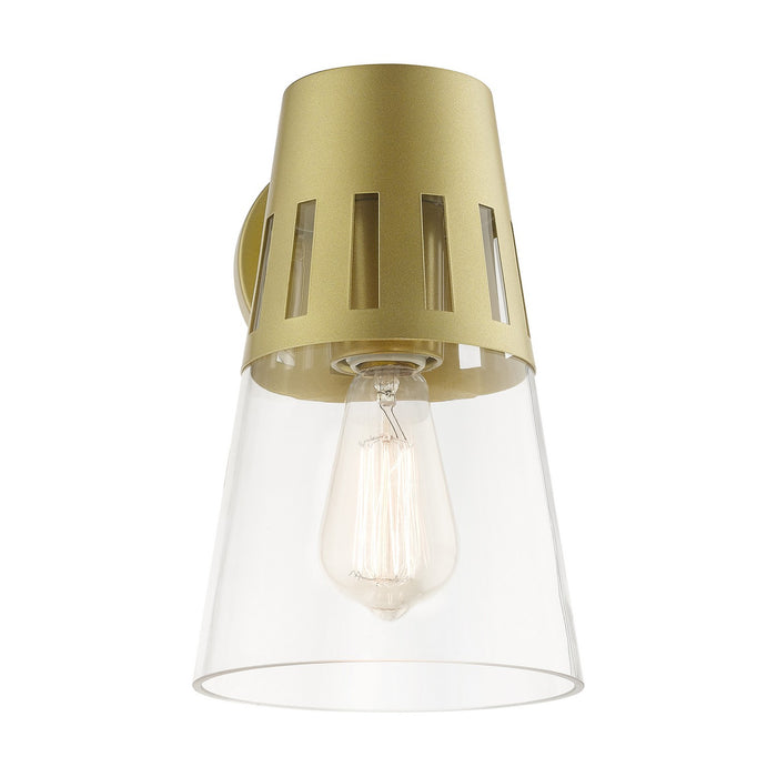 Livex Lighting 27972-33 One Light Outdoor Wall Lantern, Soft Gold