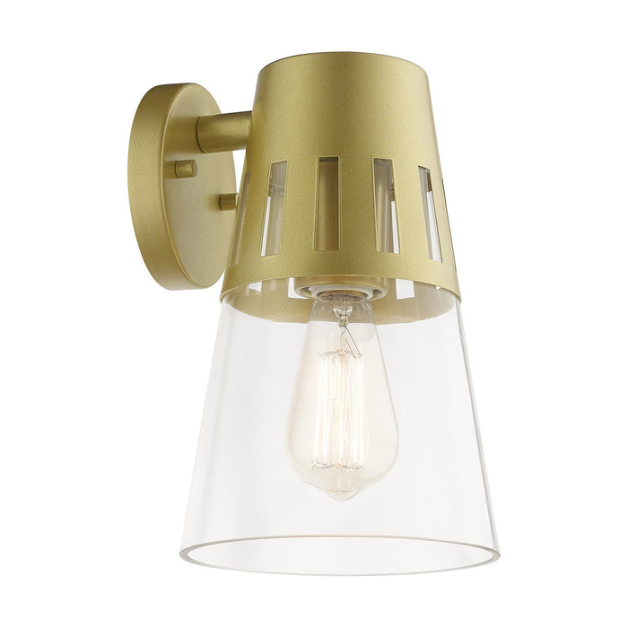 Livex Lighting 27972-33 One Light Outdoor Wall Lantern, Soft Gold