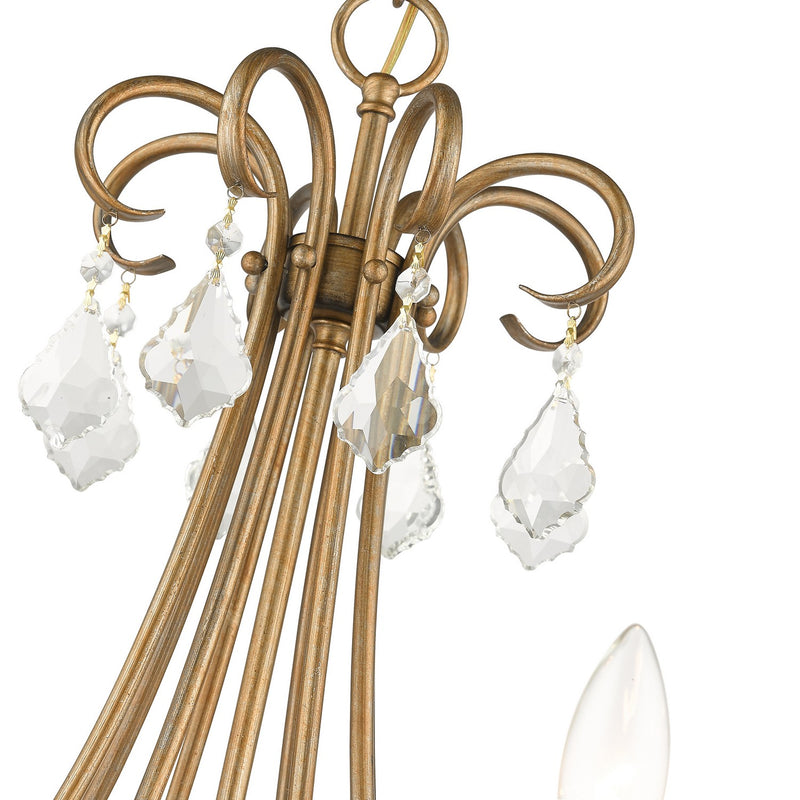 Livex Lighting 40878-48 Eight Light Chandelier, Antique Gold Leaf