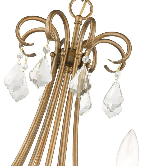 Livex Lighting 40878-48 Eight Light Chandelier, Antique Gold Leaf