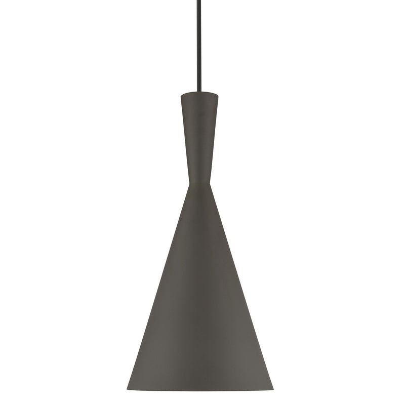 Livex Lighting 41185-07 One Light Pendant, Bronze with Antique Brass