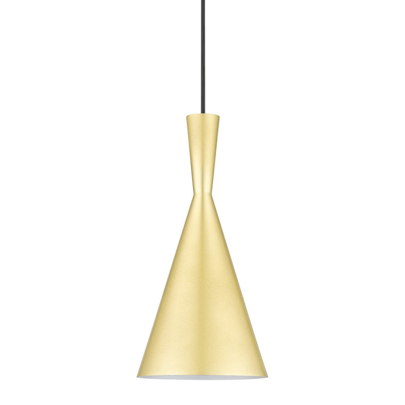 Livex Lighting 41185-33 One Light Pendant, Soft Gold with Polished Brass