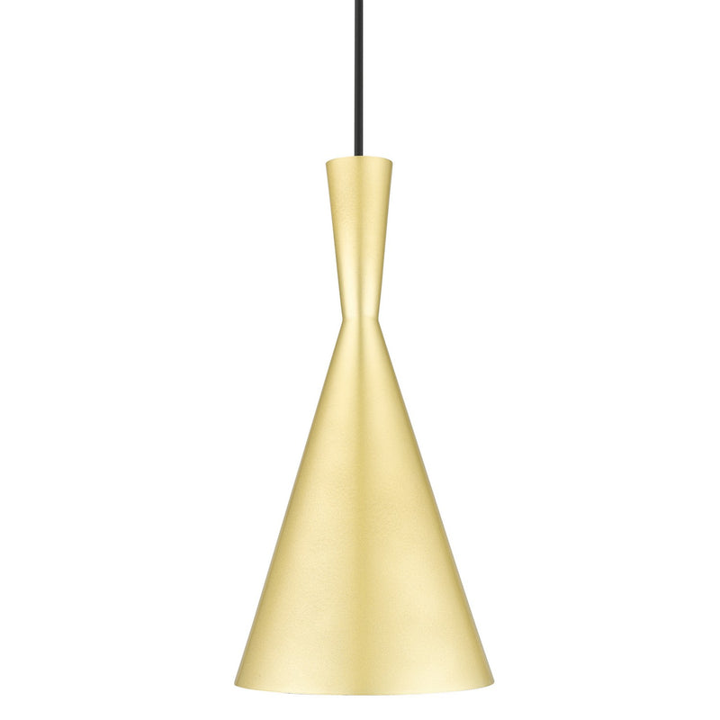 Livex Lighting 41185-33 One Light Pendant, Soft Gold with Polished Brass