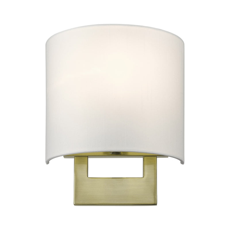 Livex Lighting 42400-01 One Light Wall Sconce, Antique Brass
