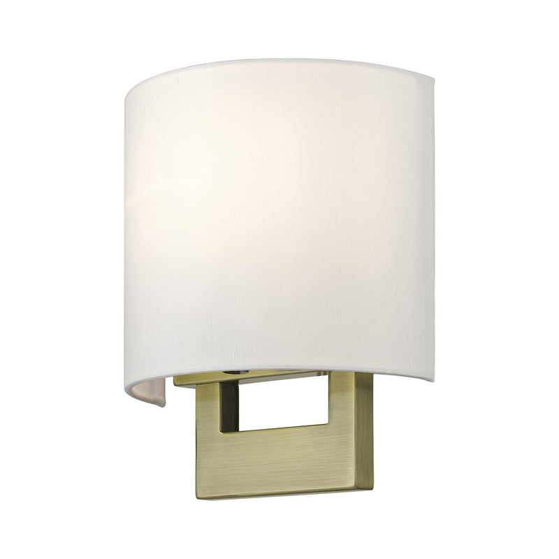 Livex Lighting 42400-01 One Light Wall Sconce, Antique Brass