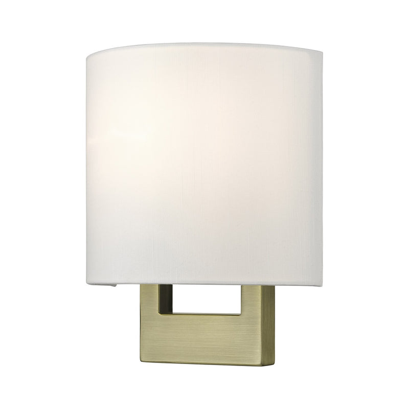 Livex Lighting 42400-01 One Light Wall Sconce, Antique Brass