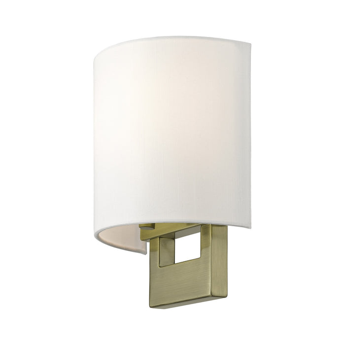 Livex Lighting 42400-01 One Light Wall Sconce, Antique Brass