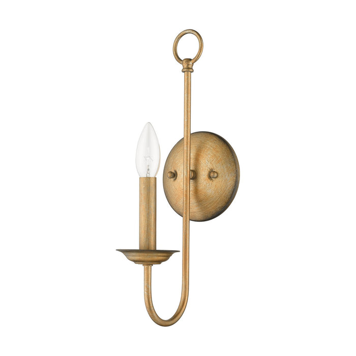 Livex Lighting 42681-48 One Light Wall Sconce, Antique Gold Leaf