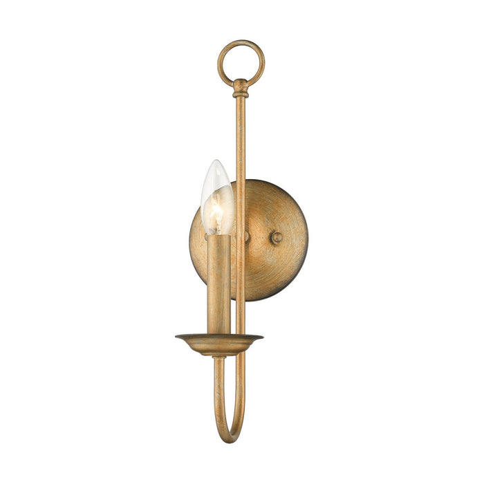 Livex Lighting 42681-48 One Light Wall Sconce, Antique Gold Leaf