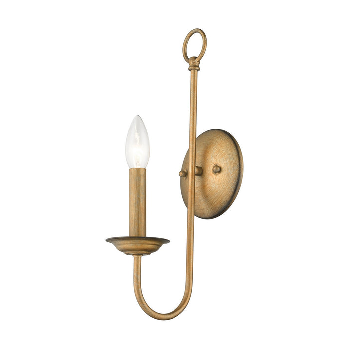 Livex Lighting 42681-48 One Light Wall Sconce, Antique Gold Leaf