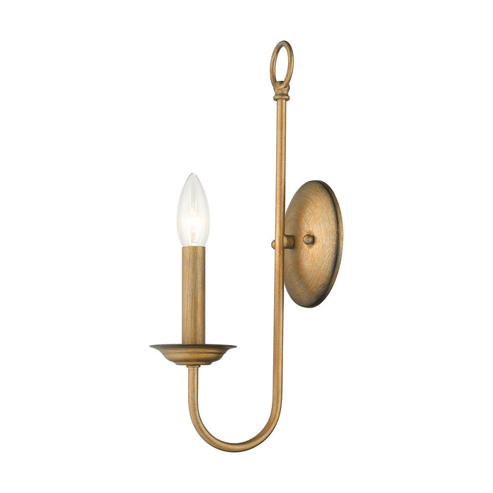 Livex Lighting 42681-48 One Light Wall Sconce, Antique Gold Leaf
