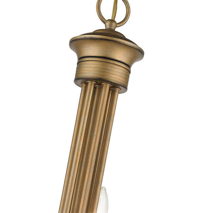 Livex Lighting 42687-48 Nine Light Chandelier, Antique Gold Leaf