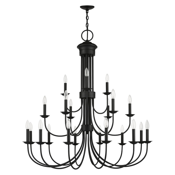 Livex Lighting 42688-04 21 Light Chandelier, Black