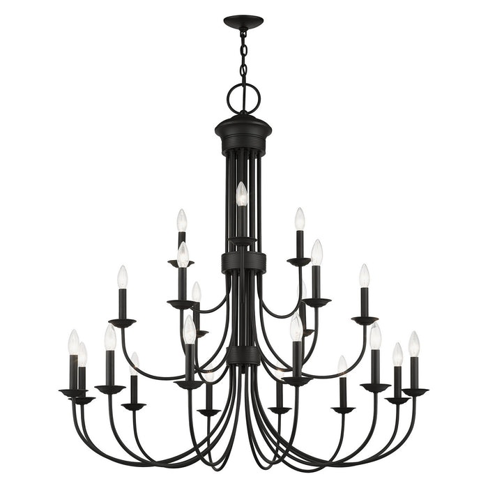 Livex Lighting 42688-04 21 Light Chandelier, Black