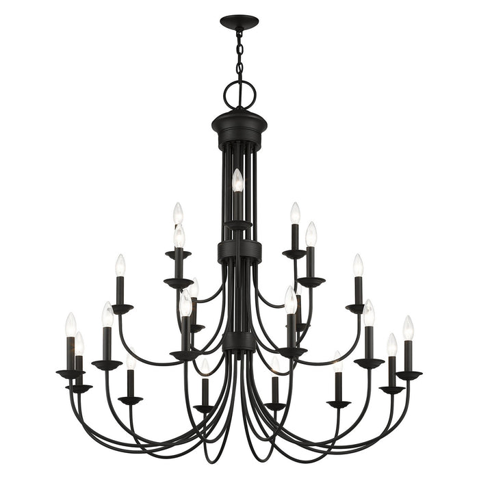 Livex Lighting 42688-04 21 Light Chandelier, Black