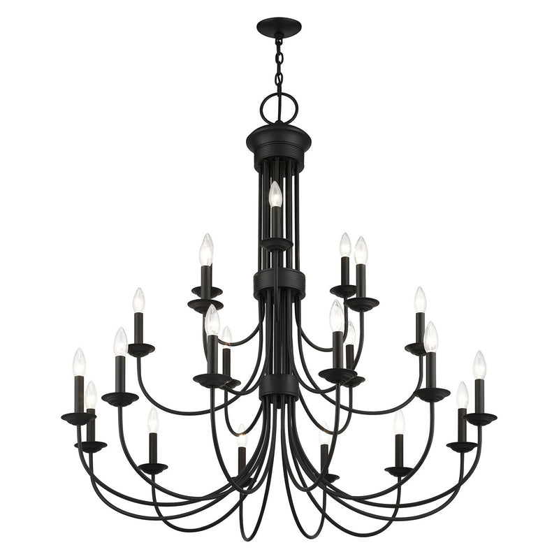 Livex Lighting 42688-04 21 Light Chandelier, Black