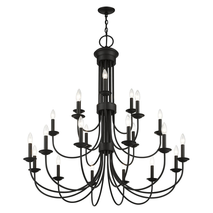 Livex Lighting 42688-04 21 Light Chandelier, Black