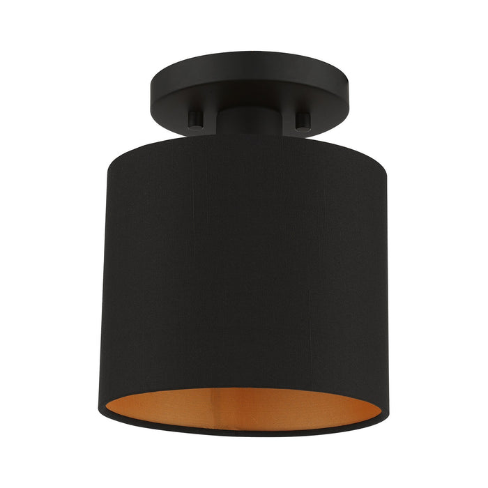 Livex Lighting 45084-04 One Light Semi-Flush Mount, Black