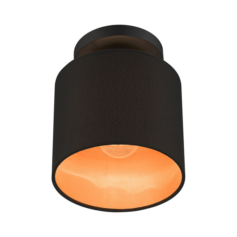 Livex Lighting 45084-04 One Light Semi-Flush Mount, Black