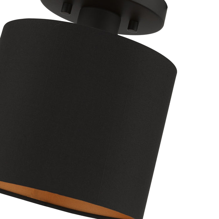 Livex Lighting 45084-04 One Light Semi-Flush Mount, Black