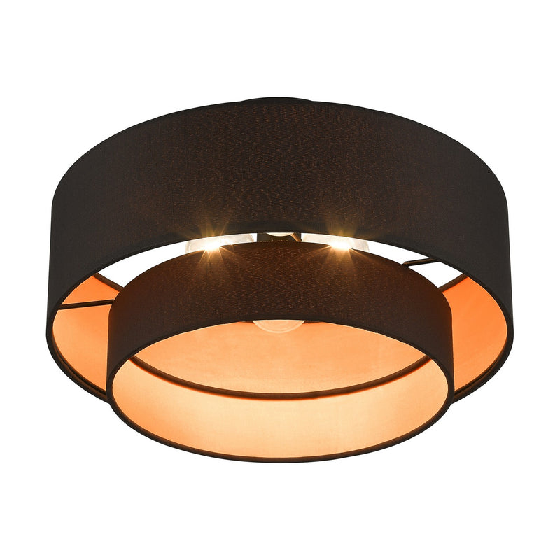 Livex Lighting 45614-04 Three Light Semi-Flush Mount, Black