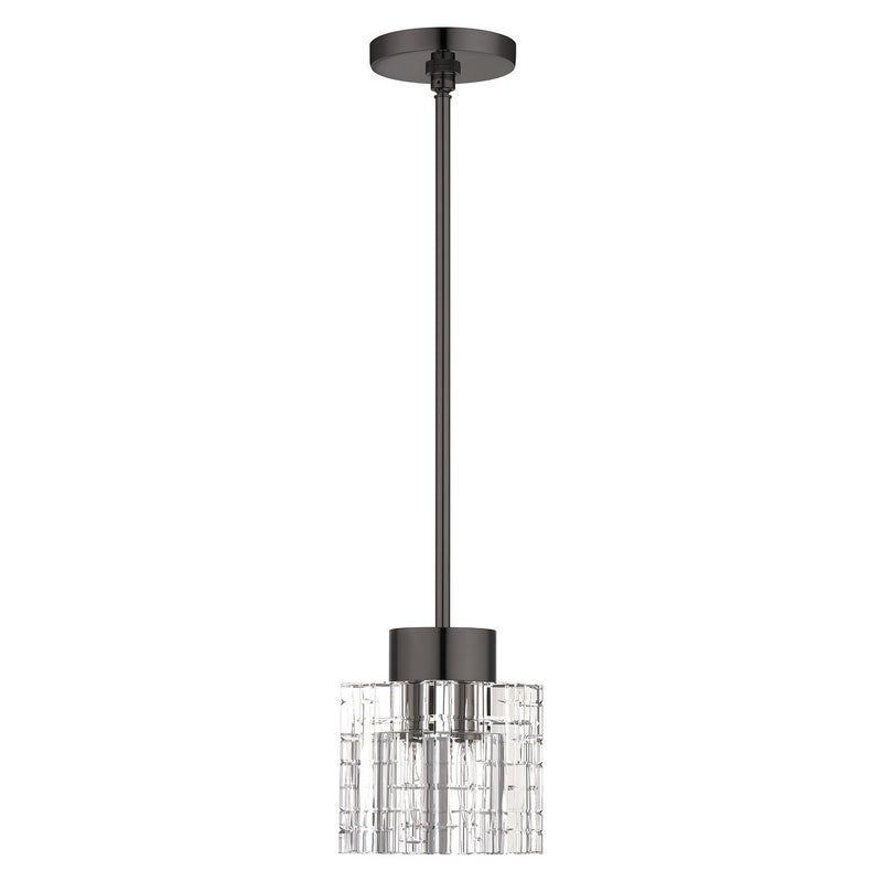 Livex Lighting 46181-46 One Light Semi-Flush Mount, Black Chrome