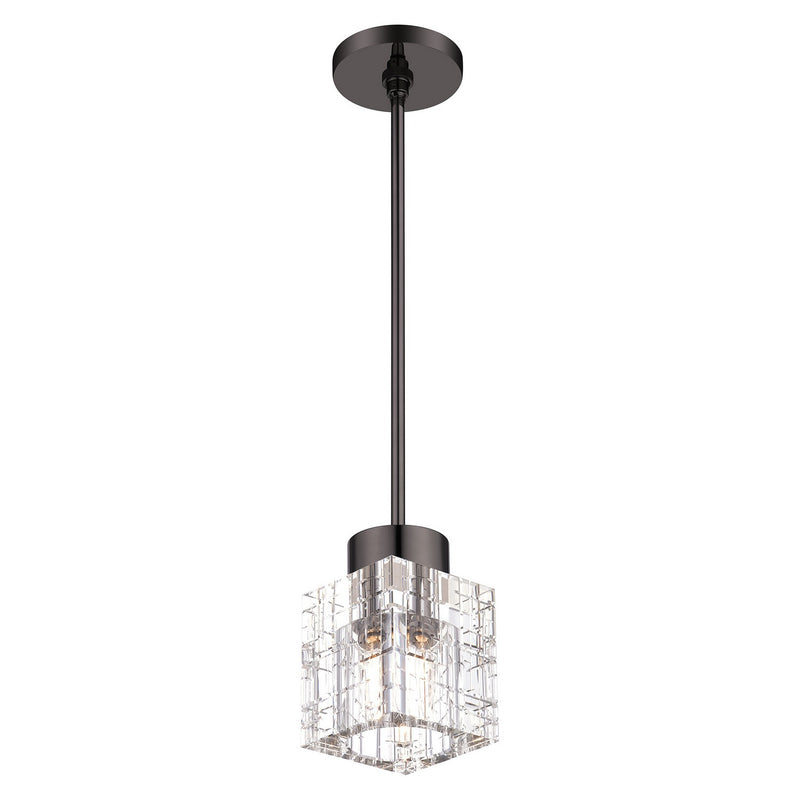 Livex Lighting 46181-46 One Light Semi-Flush Mount, Black Chrome