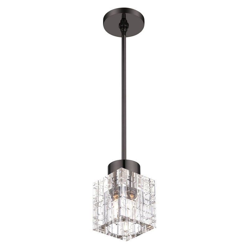 Livex Lighting 46181-46 One Light Semi-Flush Mount, Black Chrome