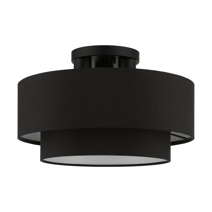 Livex Lighting 50272-04 Three Light Semi-Flush Mount, Black