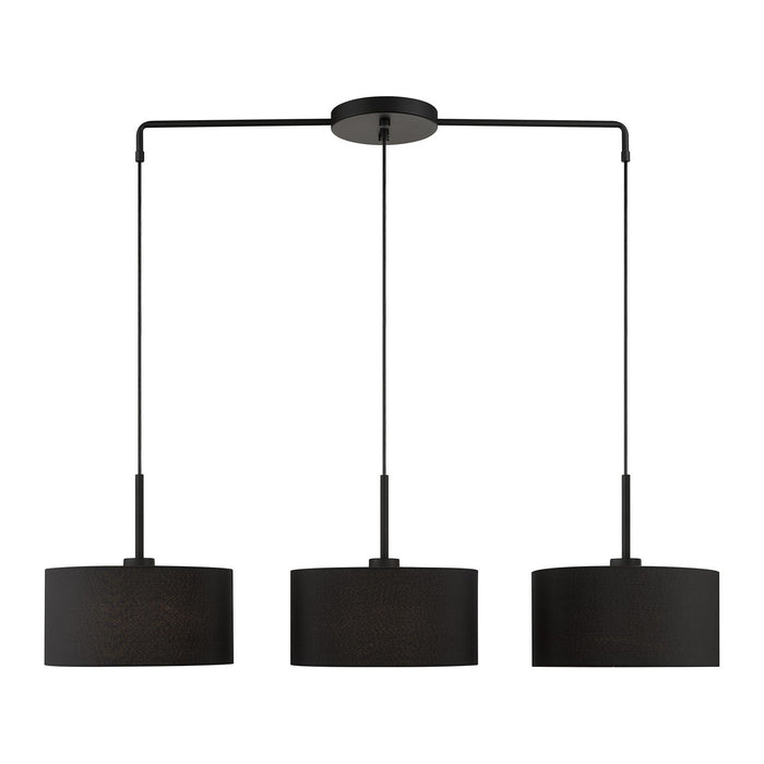 Livex Lighting 50273-04 Three Light Linear Chandelier, Black