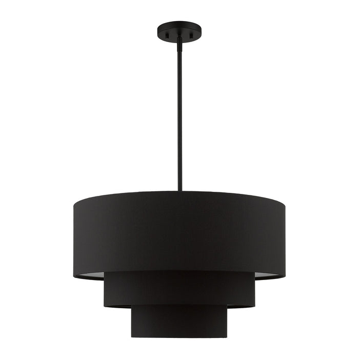 Livex Lighting 50274-04 Four Light Pendant Chandelier, Black