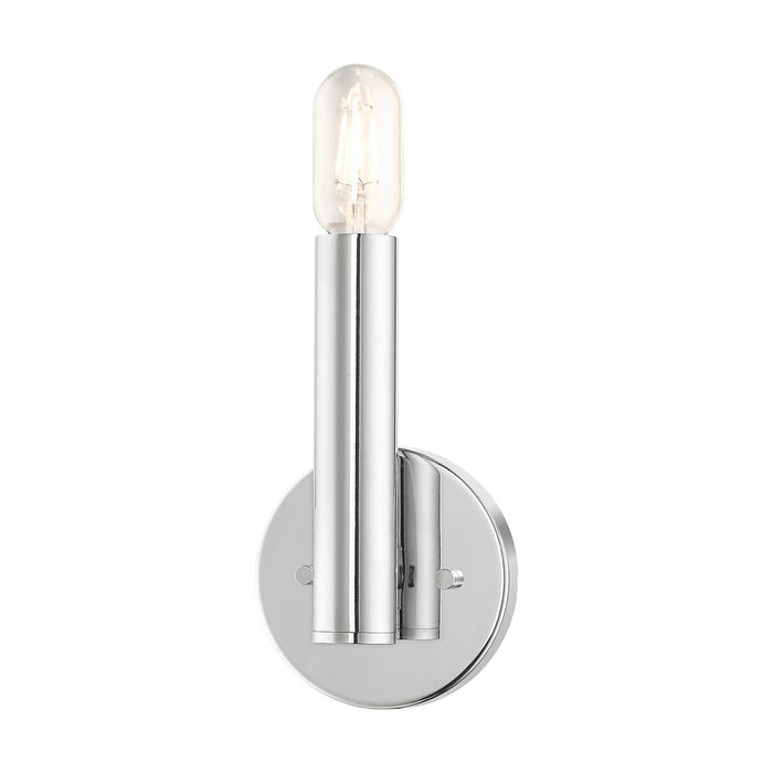 Livex Lighting 51131-05 One Light Wall Sconce, Polished Chrome